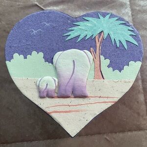 Heart-Shaped Elephant Decor